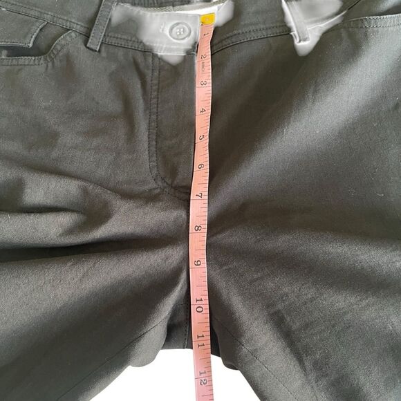 Brunello Cucinelli Black Cotton Stretch Tapered Trouser Pants Mid Rise Size 10 - Picture 4 of 10